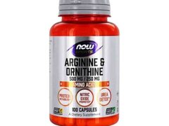 NOW Foods Arginine & Ornithine, 500/250 - 100 Capsule